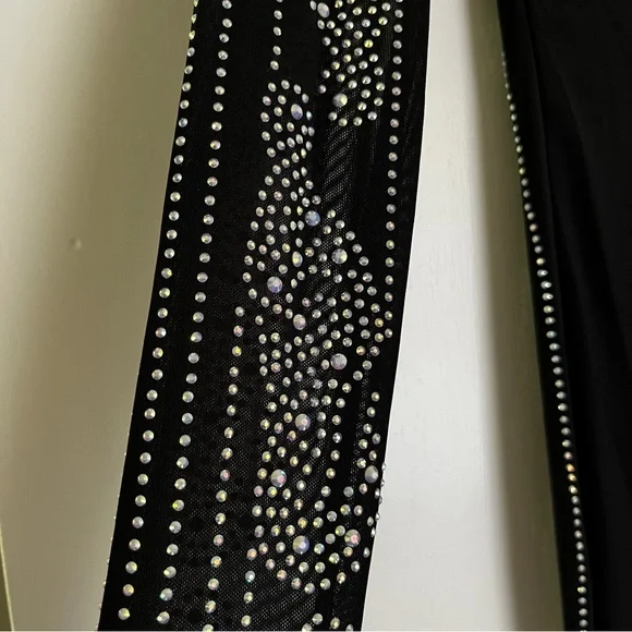Xtaren | Black Rhinestone Dress Size: Medium - Picture 3 of 5